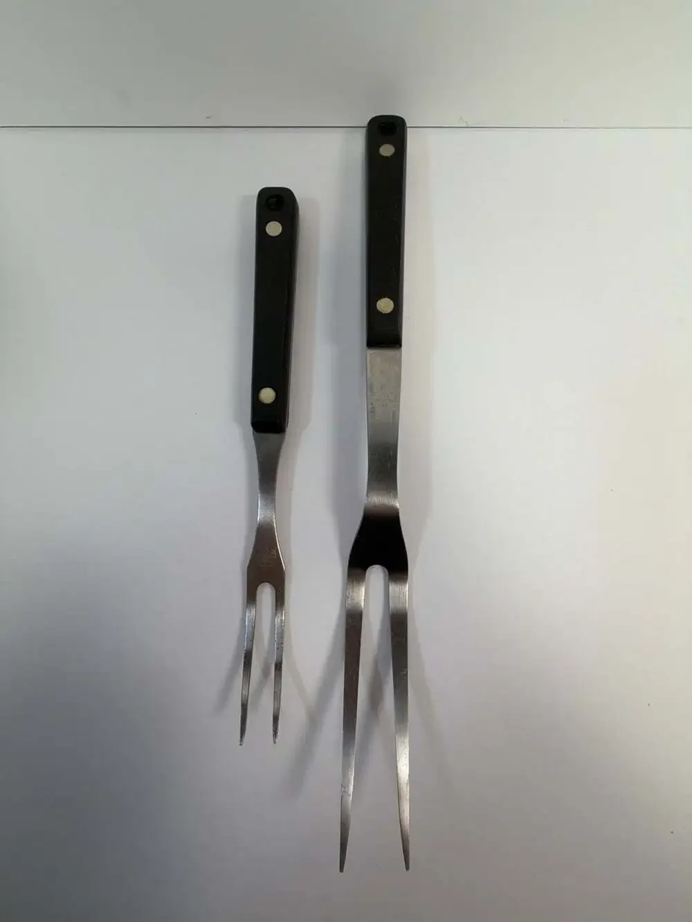Vintage Flint Stainless USA 2-Piece Carving Fork Set